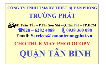 Cho thuê máy Photocopy tại Quận Tân Bình